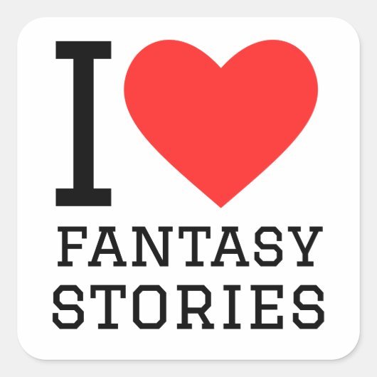 私はファンタジー話が大好き スクエアシール (正面)