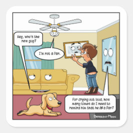 私はファンパニーのステッカーではない スクエアシール