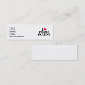 私はフィギュアスケートを愛します スキニー名刺 (正面/裏面)