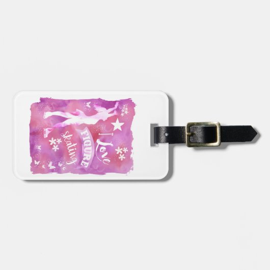 私はフィギュアスケートを愛します ラゲッジタグ (正面横)