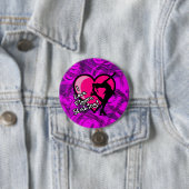 私はフィギュアスケートボタン、紫色の渦巻を愛します 缶バッジ (インサイチュ)