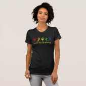 私はフィギュアスケート-虹のスケート選手--を愛します Tシャツ (正面フル)