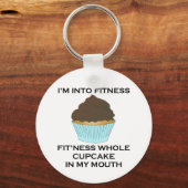 私はフィットネスカップケーキに キーホルダー (正面)