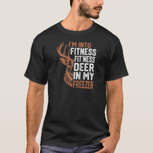 私はフィットネスディアフリーザーおもしろいハンターパパHunに Tシャツ