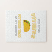 私はフィットネス、私の口のトレーニングのフィットネスのタコスにあります ジグソーパズル (横)