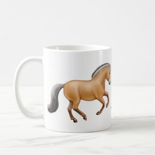 私はフィヨルドの馬のマグを愛します コーヒーマグカップ (左)