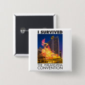 私はフィラデルヒィアの大会ボタンを生き延びました 缶バッジ (正面&裏面)