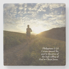 私はフィリピゴールに向かってプレス3:14聖なる書物、 経典 ストーンコースター