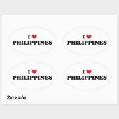 私はフィリピンが大好き 楕円形シール (シート)