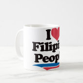 私はフィリピンの人々を愛します コーヒーマグカップ (正面左)