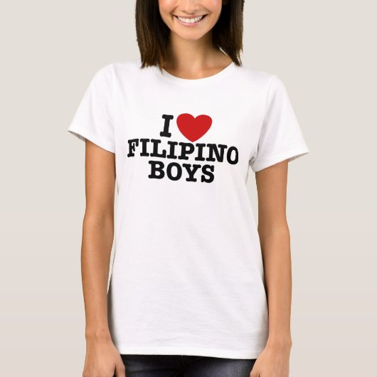 私はフィリピンの少年を愛している Tシャツ (正面)