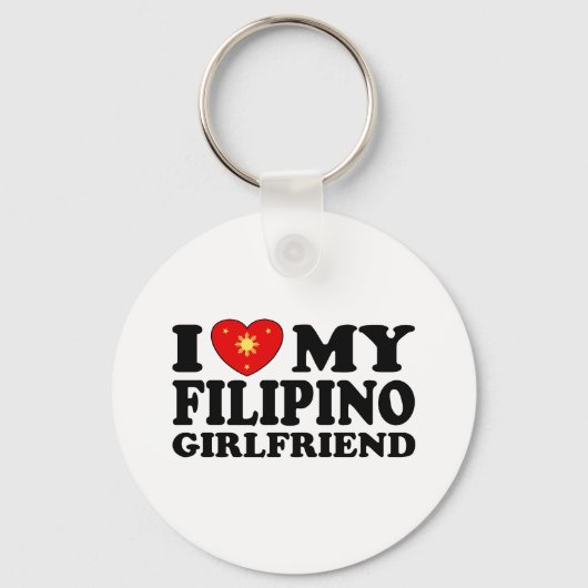 私はフィリピン人のガールフレンドが大好き キーホルダー (正面)