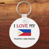私はフィリピン人のガールフレンドが大好き キーホルダー (正面)