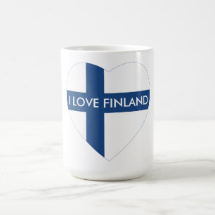 私はフィンランドのハートを愛します コーヒーマグカップ