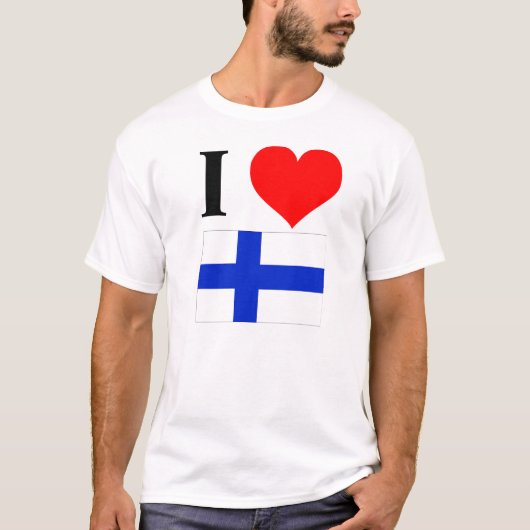 私はフィンランドを愛します Tシャツ (正面)