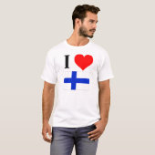 私はフィンランドを愛します Tシャツ (正面フル)