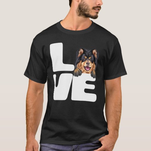 私はフィンランド・ラップフントの犬が大好き Tシャツ (正面)