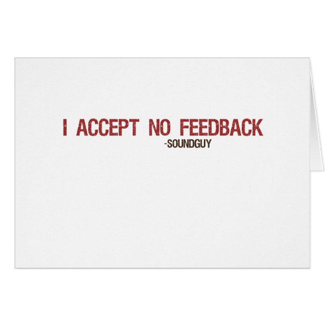 私はフィードバックを受け入れません (正面横)