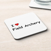 私はフィールドアーチェリーが大好き コースター (左側)