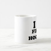 私はフィールドホッケーを愛します コーヒーマグカップ (中央)