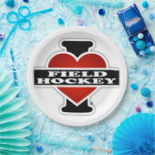 私はフィールドホッケーを愛します ペーパープレート (パーティー)