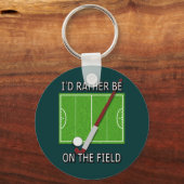 私はフィールド（ホッケー）に居たい キーホルダー (正面)