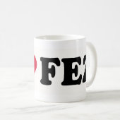 私はフェズを愛します コーヒーマグカップ (正面右)