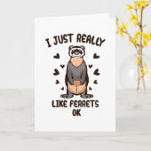 私はフェレットが好きだいい？ カード (黄色い花)