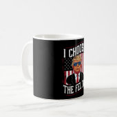 私はフェロンおもしろいトランプ米国選挙を選ぶ コーヒーマグカップ (正面左)