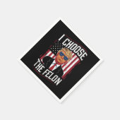 私はフェロンおもしろいトランプ米国選挙を選ぶ スタンダードカクテルナプキン (角)