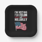 私はフェロンとヒルビリー2024プロの投票をしている ペーパープレート (正面)