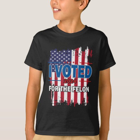 私はフェロンに投票した;共和党おもしろいトランプ2024 Tシャツ (正面)