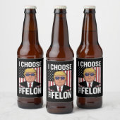 私はフェロントランプ2024共和党の愛国者を選択 ビールラベル (ボトル)