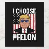 私はフェロントランプ2024共和党の愛国者を選択 ワインラベル (シングルラベル)