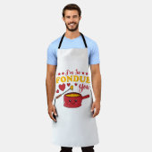 私はフォンデューよ、あなたのかわいいフォンデュープンTシャツよ エプロン (着用した状態)