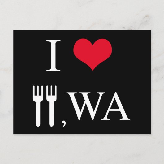 私はフォークが大好き、ワ ポストカード (正面)