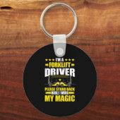 私はフォークリフトの運転手であるバックフォークリフトO キーホルダー (正面)