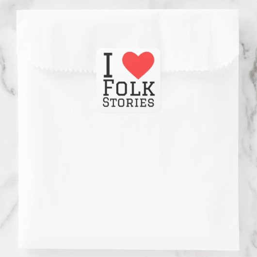 私はフォーク話が大好き スクエアシール (バッグ)