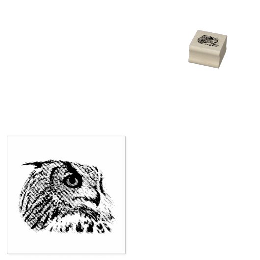私はフクロウが大好きだ ラバースタンプ (押印)