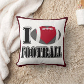 私はフットボールの枕を愛します クッション (ブランケット)