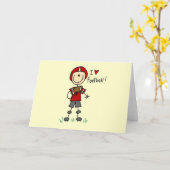 私はフットボールのTシャツおよびギフトを愛します カード (黄色い花)