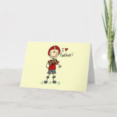 私はフットボールのTシャツおよびギフトを愛します カード (正面)