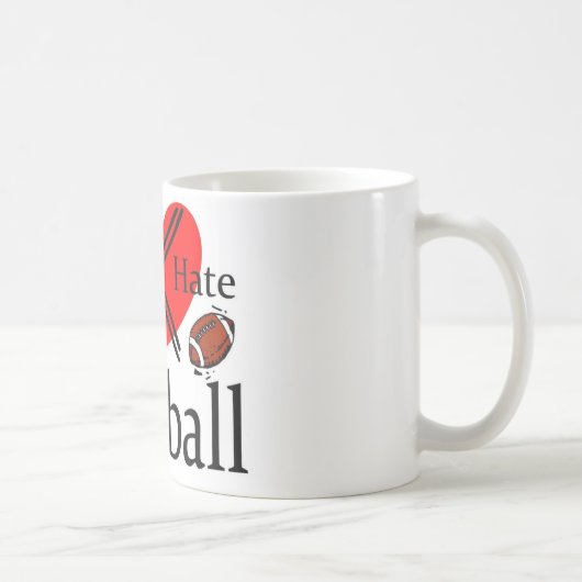 私はフットボールを憎みます コーヒーマグカップ (右)