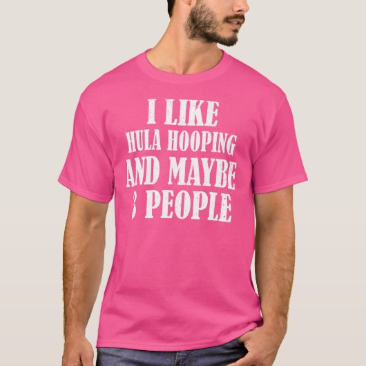 私はフラが好きで、3人も好きだ Tシャツ (正面)