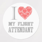 私はフライト付き添い人 ラベル (デザイン1)