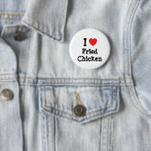 私はフライドチキンハートTシャツが大好き 缶バッジ (インサイチュ)