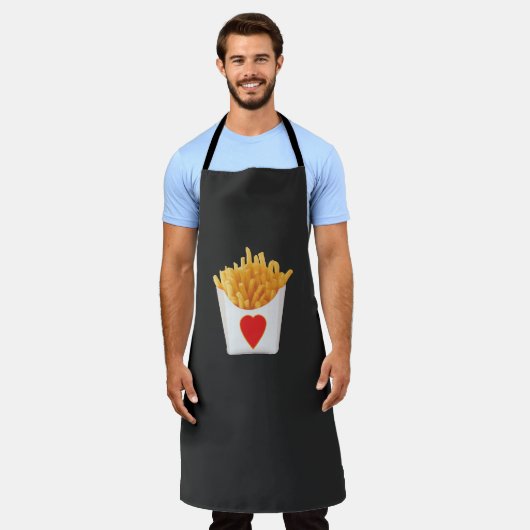 私はフライドポテトがフランスの大好き エプロン (着用した状態)