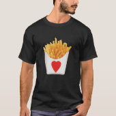 私はフライドポテトがフランスの大好き Tシャツ (正面)