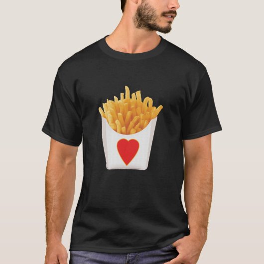 私はフライドポテトがフランスの大好き Tシャツ (正面)