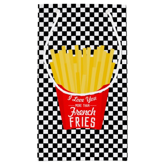 私はフライドポテトよりも君を愛しフランスのている スモールペーパーバッグ (裏面)